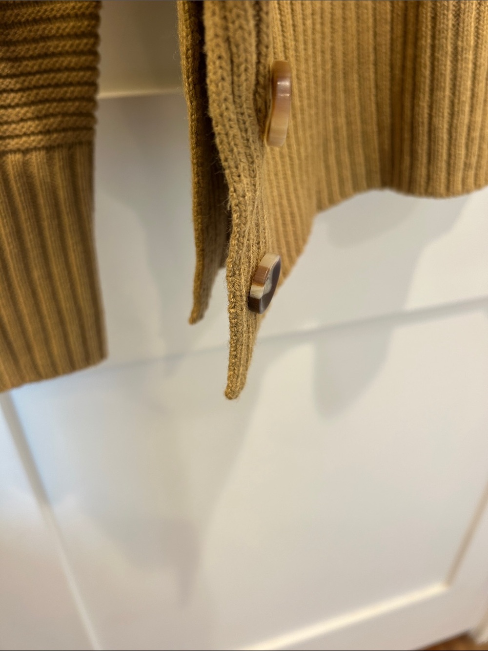 Women’s Ribbed Mock-Neck Sweater in Camel - Picture 2 of 10